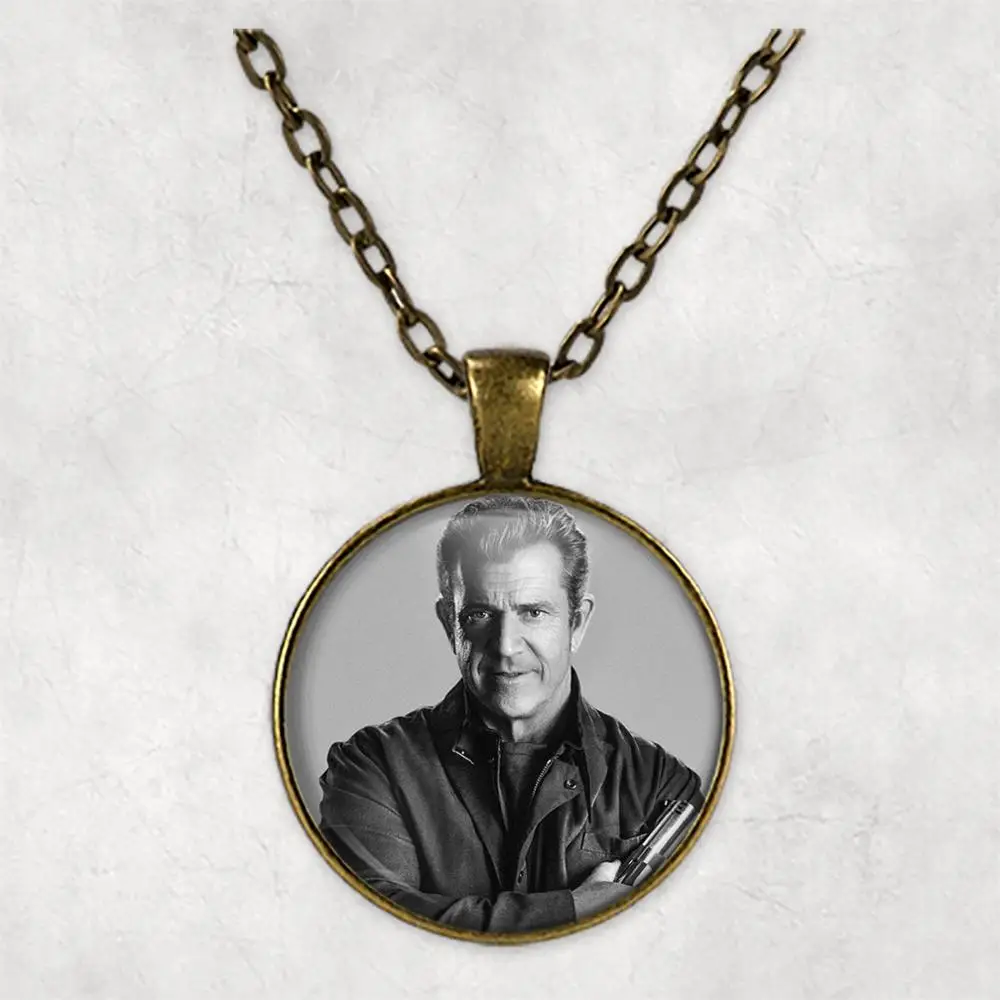Mel Gibson Personalised Photo Necklace Picture Jewelry necklaces pendants Circle Locket Memorial Gift | Украшения и аксессуары