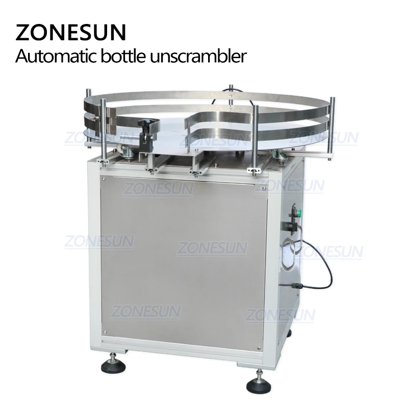 ZONESUN автоматический круглой вращающейся стеклянная бутылка для алкогольных