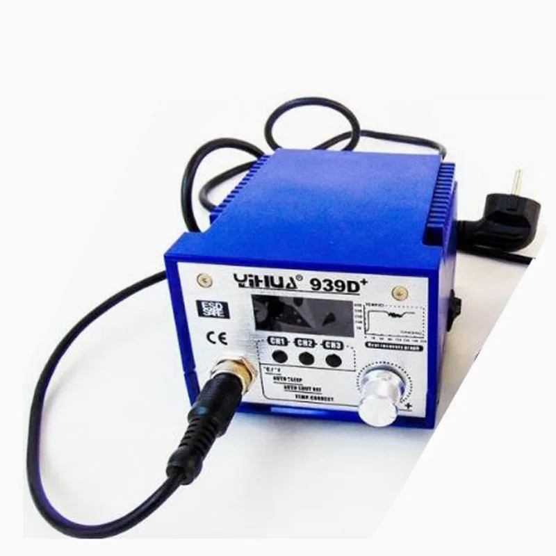 YIHUA 939D Plus 75W High Power Soldering Iron Station 3 Storage Sections Alloy Panel Smart Design | Инструменты