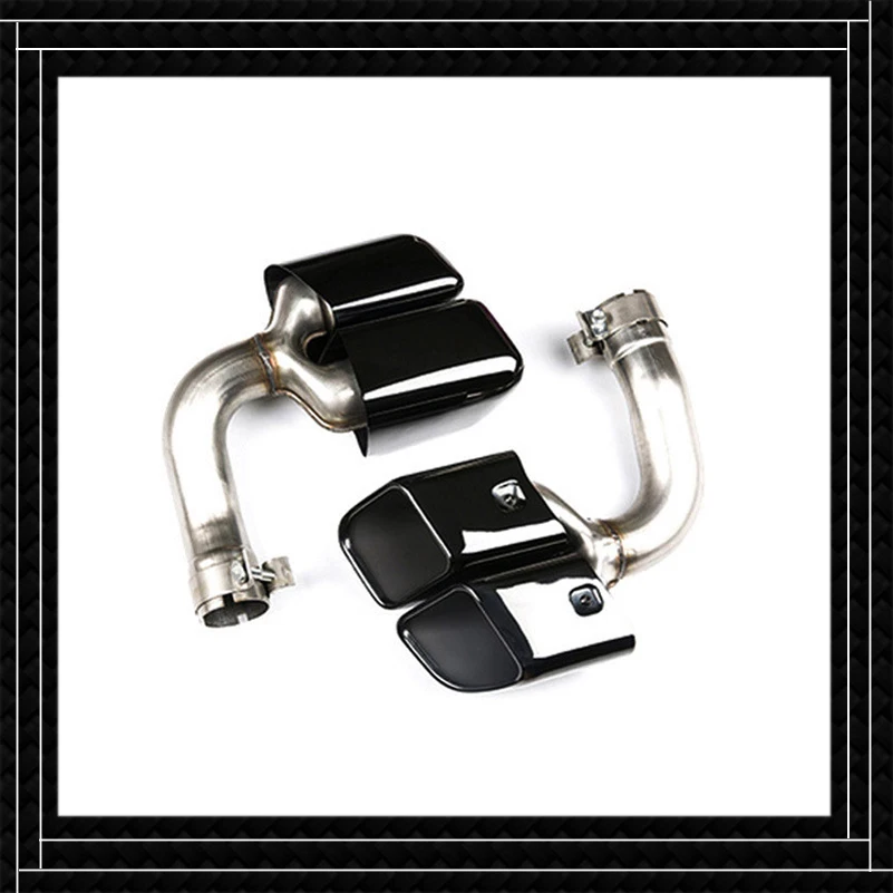 

Одна пара черных/серебряных наконечников для глушителя из нержавеющей стали, наконечник для выхлопной трубы Porsche Cayenne Change, 4 выхода, оригинальная выхлопная труба