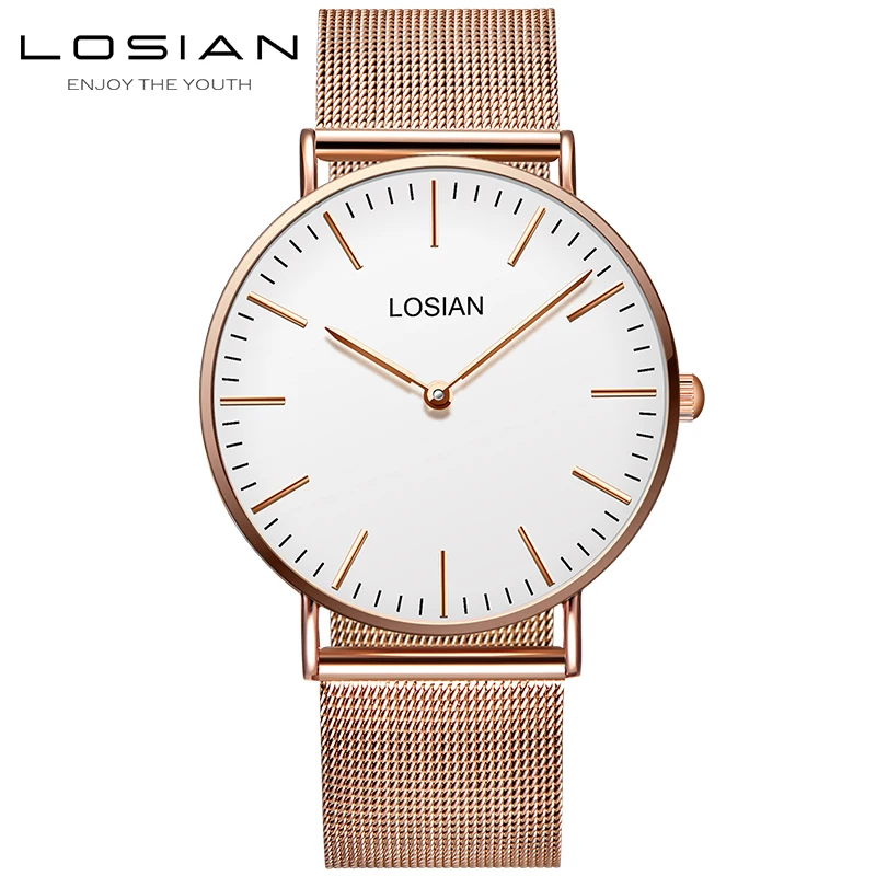 Losian простые часы для мужчин и женщин Топ Бренд роскошные Модные Новые