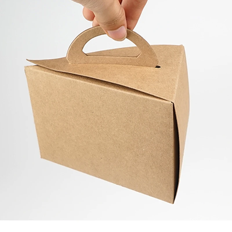 

100pcs 8 Inch Cheese Mousse Cake Boxes with Handle Clear Plastic Packing Box for Dessert Pastry