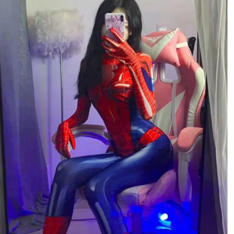 Эротическое женское платье для йоги костюм Человека-паука униформа Cos облегающее