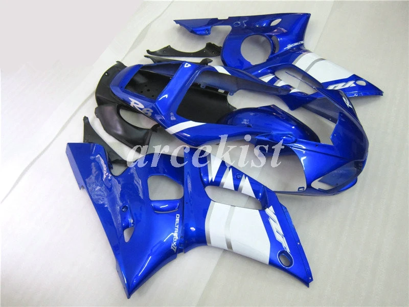 

4 Gifts New ABS Motorcycle Fairings kit Fit for YAMAHA YZF-R6 1998 1999 2000 2001 2002 r6 98-02 Bodywork set blue white Nice