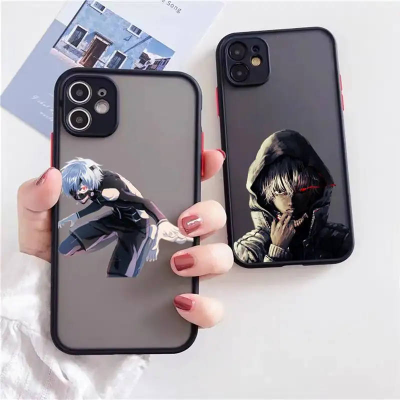 

Tokyo Ghouls cool Phone Case For iphone 13 12 11 xr xs x 7 8 pro max Light black Soft TPU Silicone Clear Case Cover