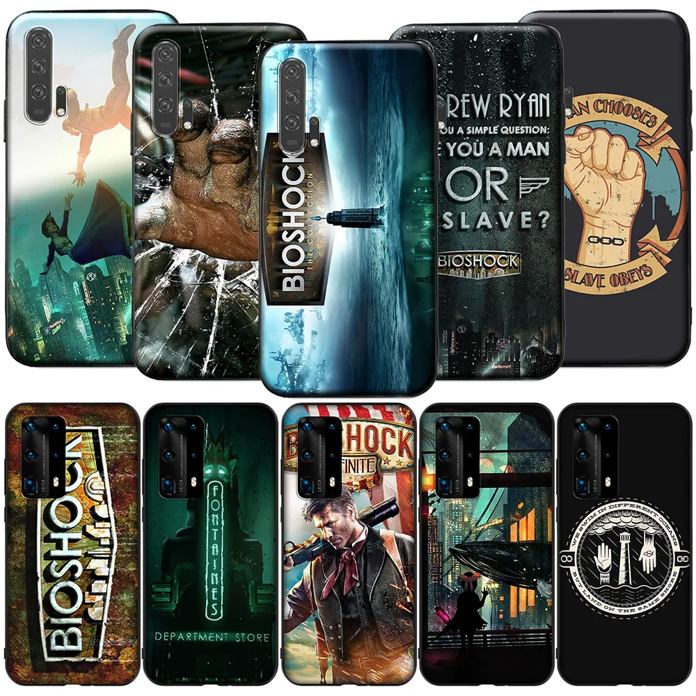 Силиконовый чехол GX37 Bioshock для Huawei P9 P10 P20 P30 P40 Y6 2018 Y7 Y9 Lite Pro Max Prime Mini - купить по