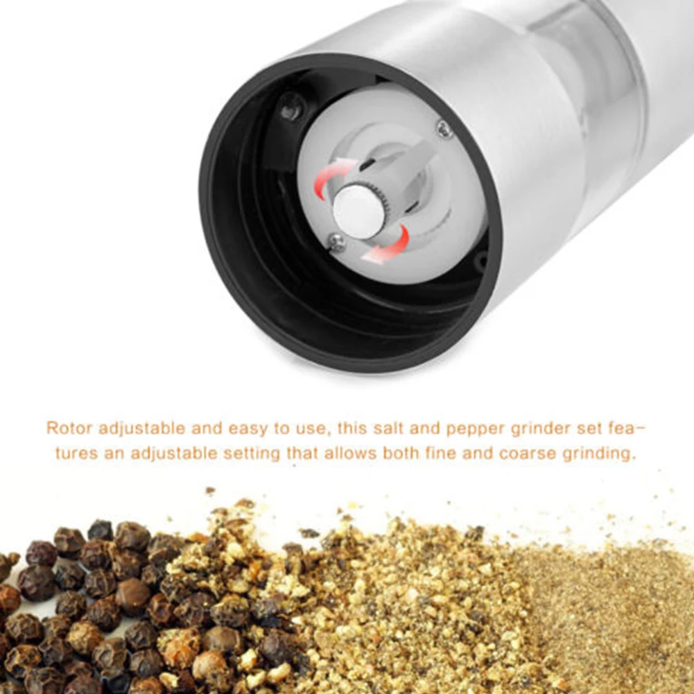 Мельница для соли из нержавеющей стали мельница перца серебряного цвета