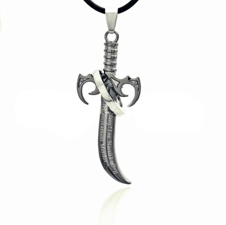 Изысканное кольцо Machete с подвеской мужское ожерелье из титановой стали для
