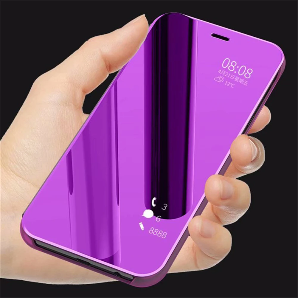 Роскошный зеркальный Чехол-книжка для Samsung Galaxy A6 A7 A8 A9 A12 A22 A32 A42 A52 A72 J5 J7 J4 J6 Plus J8 2018 |