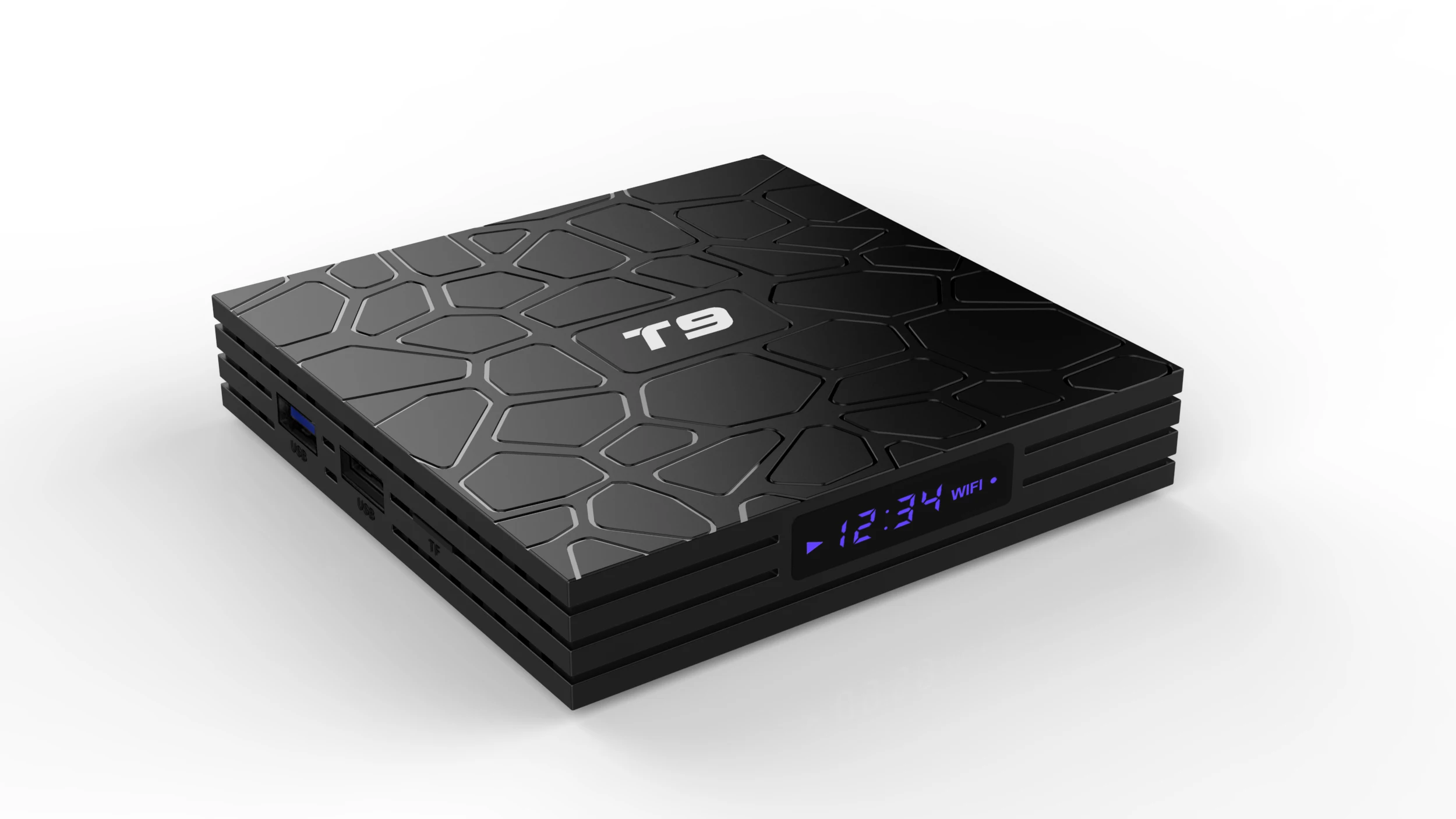 Android 9,0 Smart tv BOX T9 RK3318 четырехъядерный процессор 4 ГБ ОЗУ 64 Гб ПЗУ BT4.0 2,4G/5G двойной wifi светодиодный дисплей 3D HDR 4K IP tv приставка