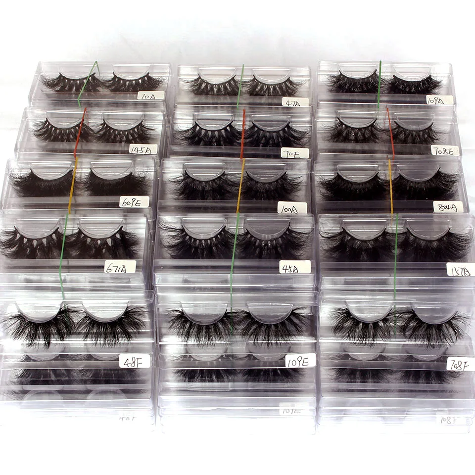 

Wholesale Eyelashes 25mm Mink Lashes Bulk Fluffy Cheap False Eyelashes Natural Mink 3d Lashes Supplies Vendor