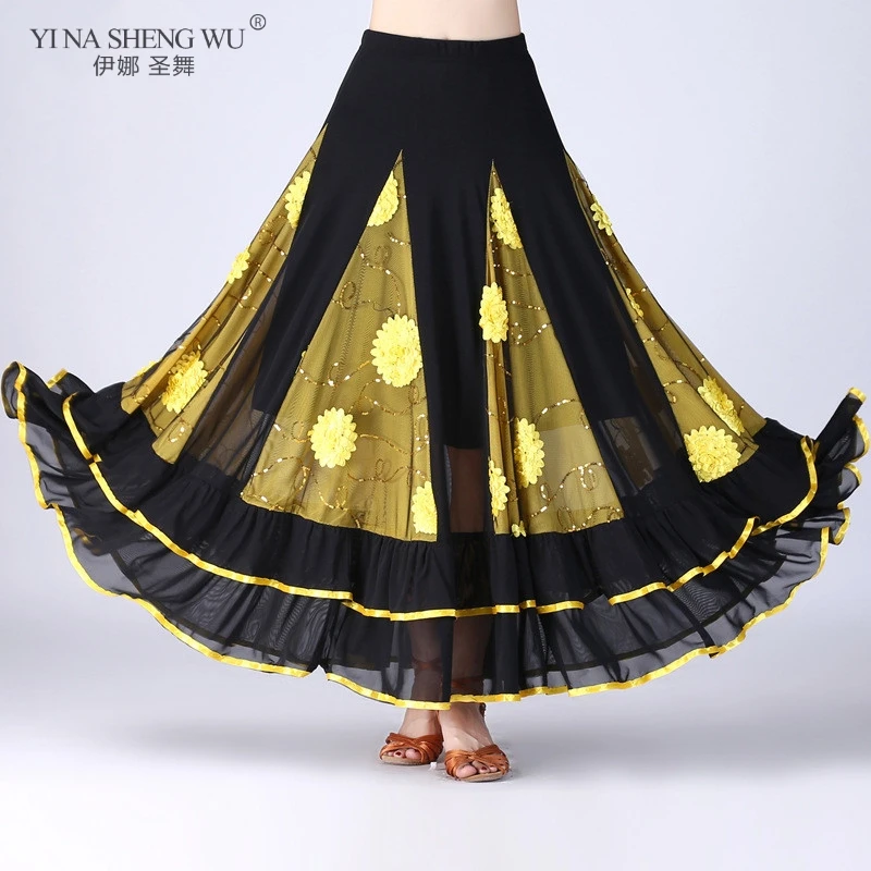 Женская длинная юбка для танца живота 9 видов цветов танцев Цыганская