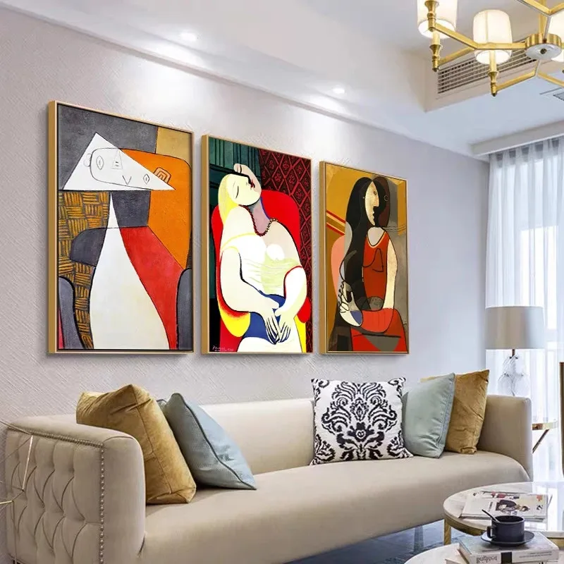 Picasso знаменитые абстрактные картины на холсте современного искусства