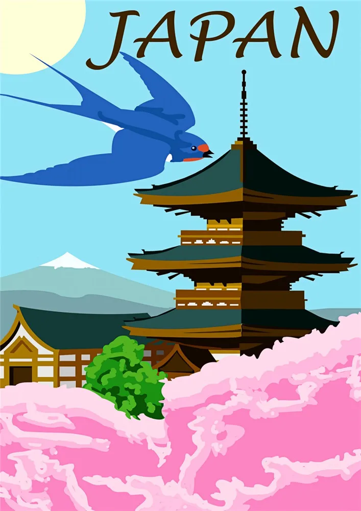 Рекламный постер города Токио винтажный фотообои и печать картин для дома