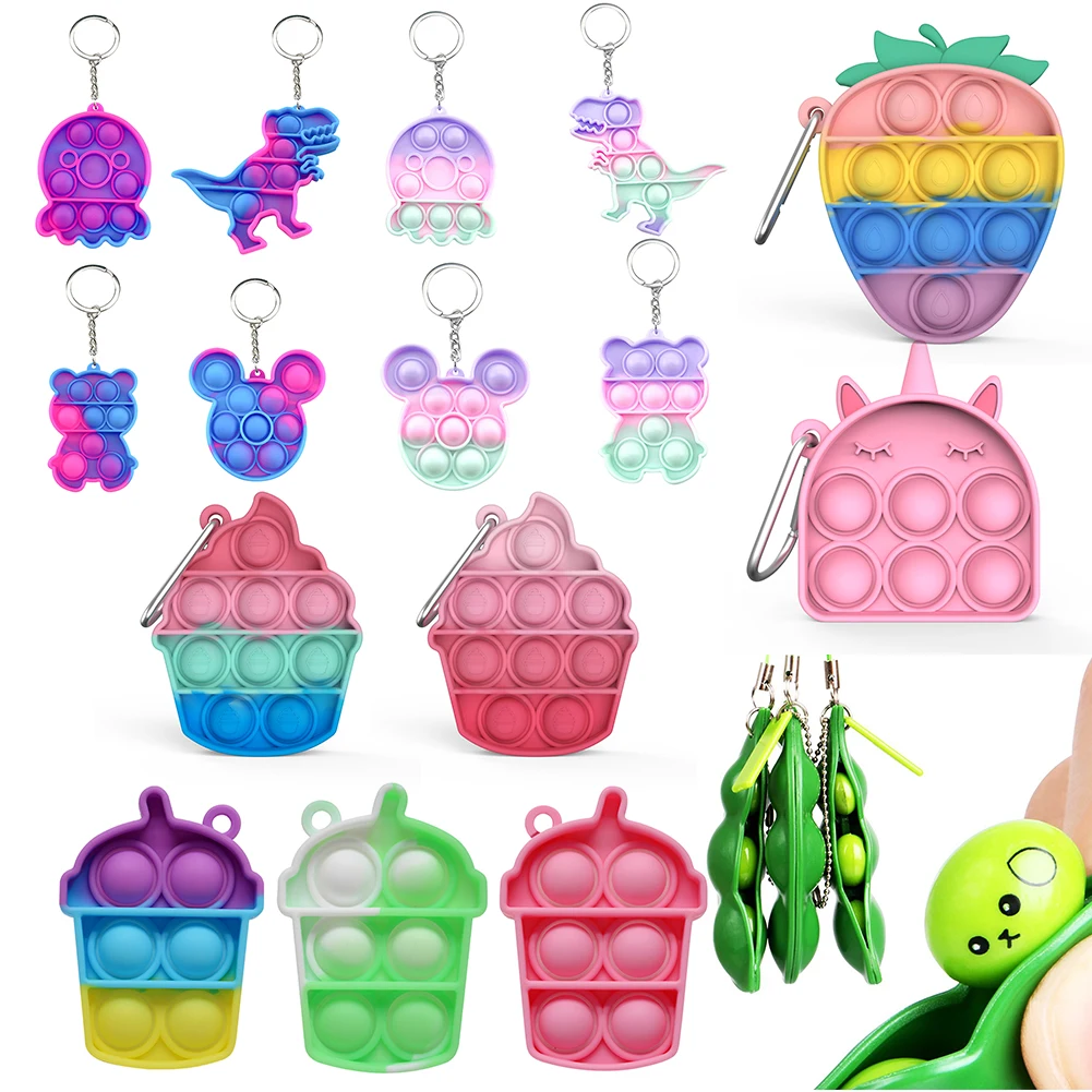 Новинка 2021 игрушки антистресс пузырьки силиконовая игрушка динозавр осьминог
