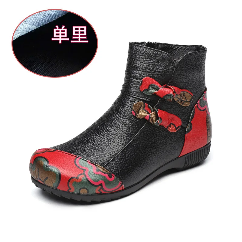 

2019 Flat Bottom Genuine Leather Bow Short Woman Boots