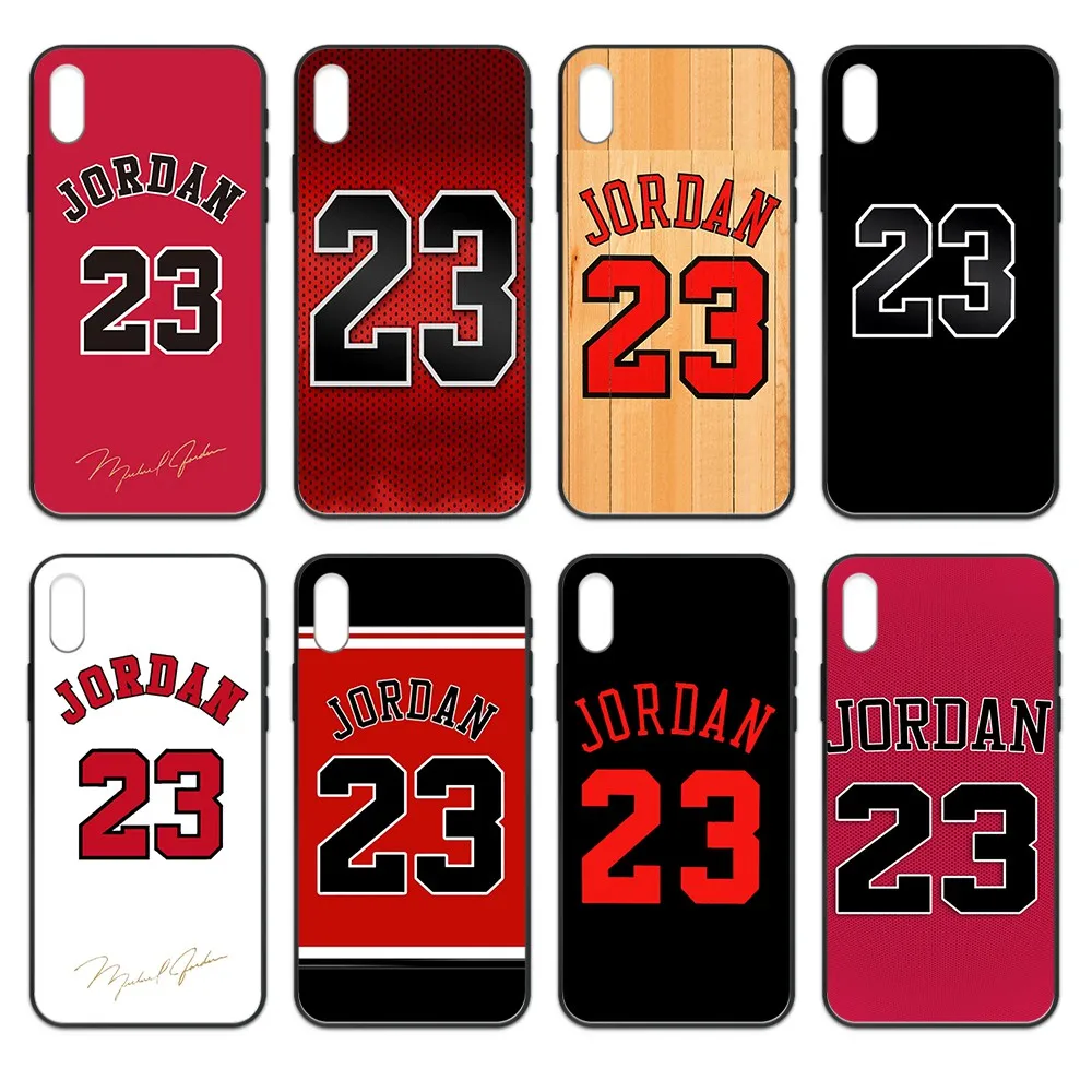 Баскетбольная трапеция Jordan 23 мягкий чехол Бампер черный для телефона iphone 4 4s 5 5S SE