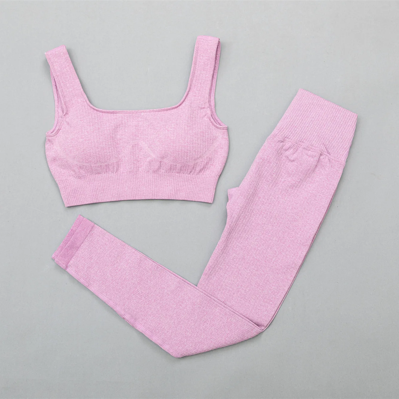 

Women's Sportswear Yoga Set Workout Clothes Athletic Wear Sports Gym Legging Seamless Fitness Bra Crop Top Long Sleeve Yoga Suit