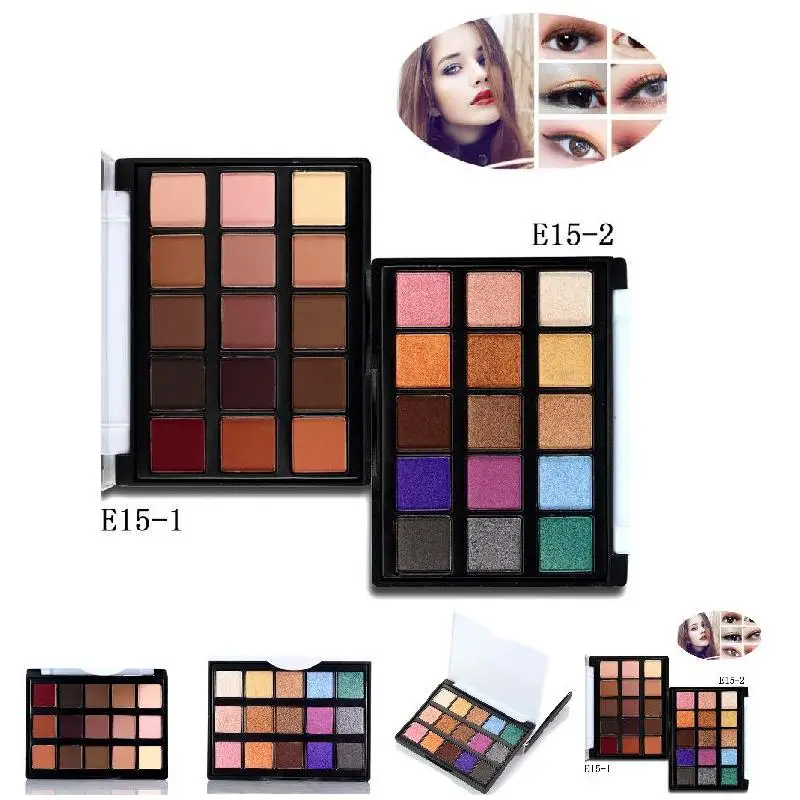 

15 Colors Shimmer Matte Natural Eyeshadow Palette Glitter Pigment Eyes Makeup Tool Cosmetic ZGOOD