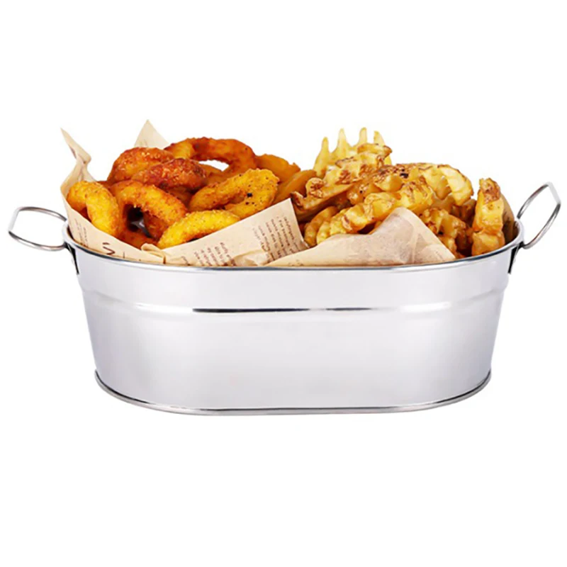

2 Pcs Western Food Cafe Mini Snack Basket French Fries Fried Chicken Container Fried Food Basket Small Ice Bucket