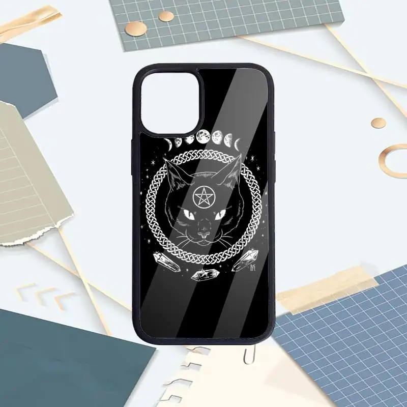 

Witches moon Tarot Mystery totem Phone Case PC For iPhone 11 12 pro XS MAX 8 7 6 6S Plus X 5S SE 2020 XR