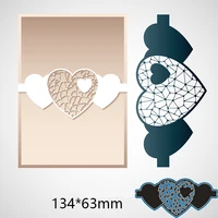 metal steel cutting dies heart shaped openwork pattern diy scrapbooking photo album embossing paper cards 13463mm