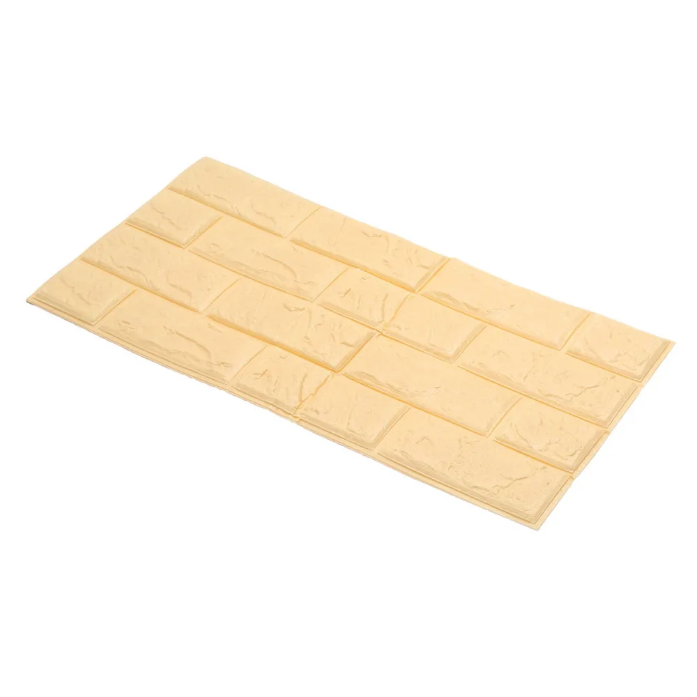 

Self-adhesive 3D Brick Pattern Wallpaper Bedroom Living Room Modern Wall Background TV Decor Wallpaper (Grass Green)