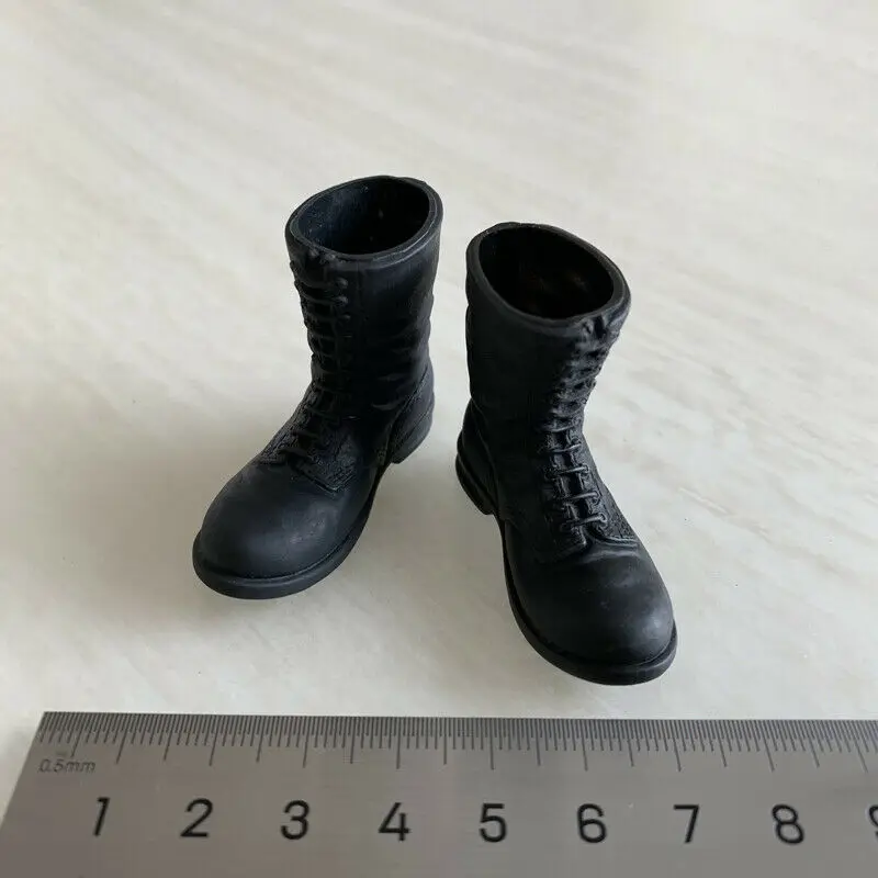 

Солдатская черная резиновая обувь в масштабе 1/6, модель боевых сапог для куклы 12 дюймов