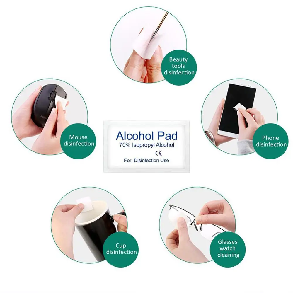 100pcs disinfection wipes disposable alcohol hand clean and hygienic portable towels | Красота и здоровье