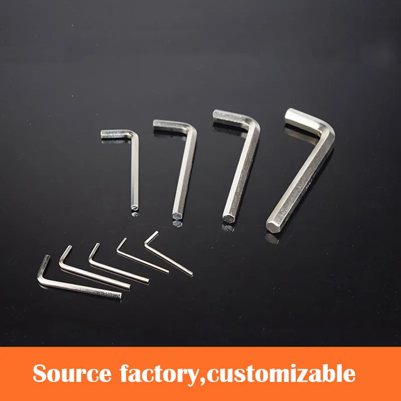 Шестигранный ключ Метрическая плоская головка L-образный ключ-ключ от завода