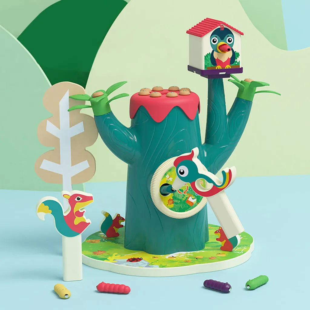 Дятел птица поедающий червь игрушечные насекомые прочные магнитные птицы