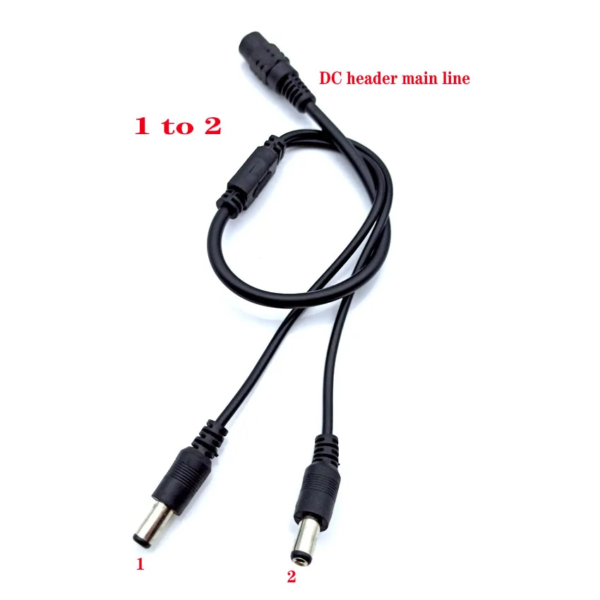 

12v DC 1 Female To 2 Way Male Power Plug Splitter Cable CCTV Led Strip