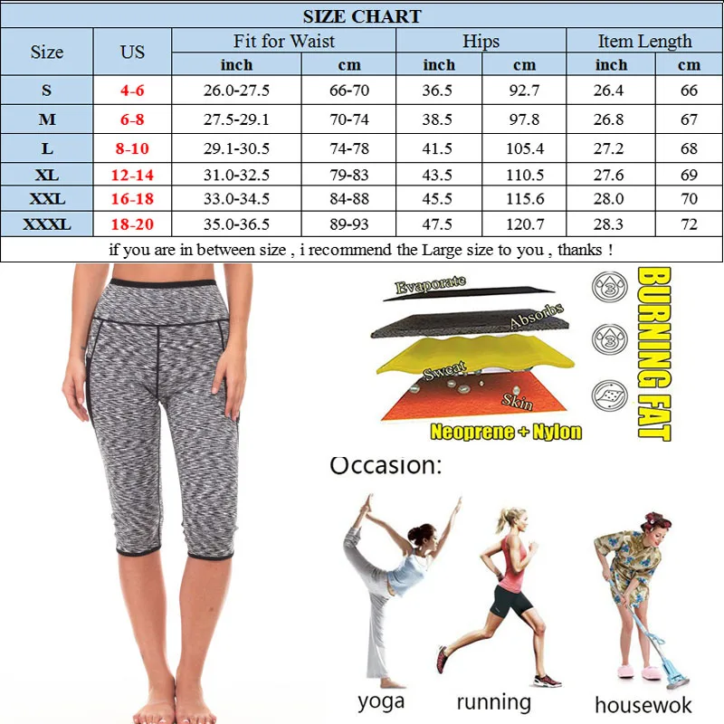 NINGMI Брюки для похудения термальные неопрен сауна пот леггинсы Талии Тренажер