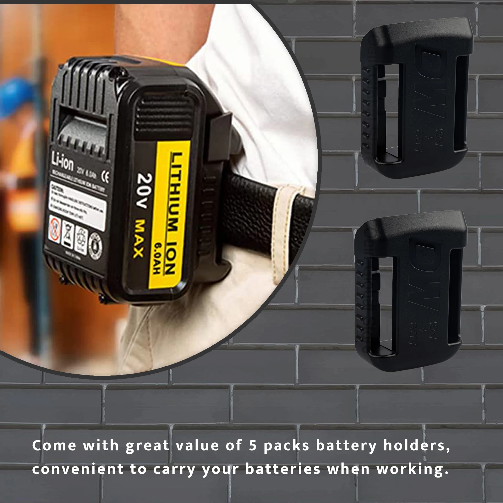 1/5/10 шт. держатель аккумулятора для Dewalt 18 в 20 настенный подходит DCB200 DCB203 DCB205