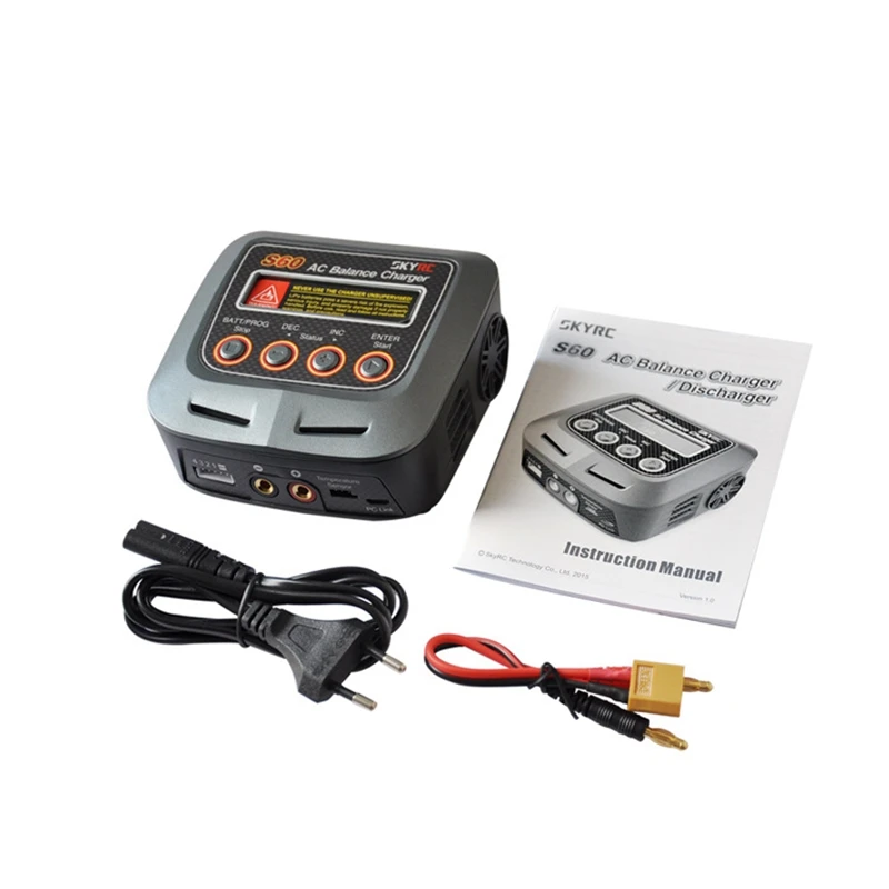 

SKYRC S60 60 Вт AC умное балансирующее зарядное устройство Dis зарядное устройство для радиоуправляемого самолета автомобиля Зарядные АКС.