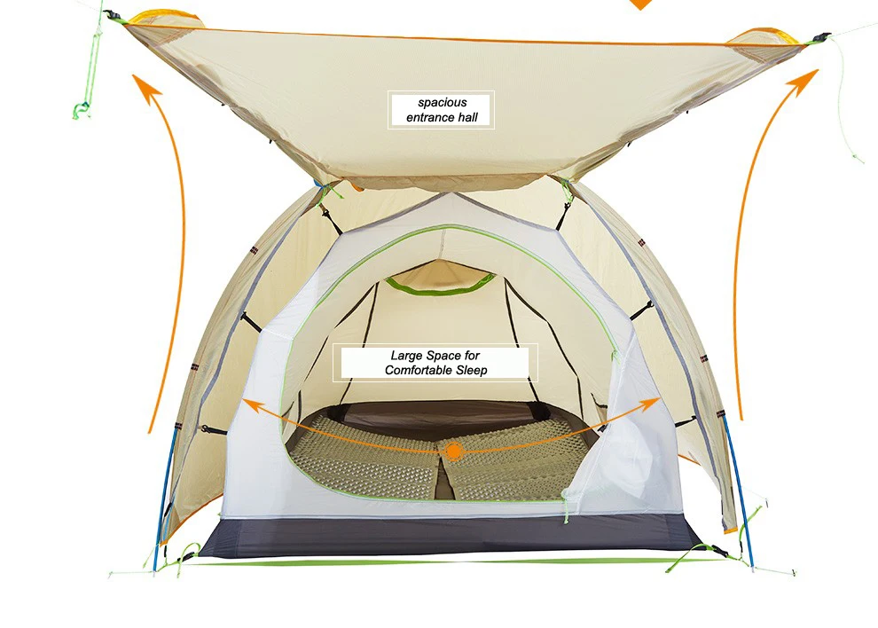 Asta gear Windchaser 2 20D кремния нейлон Открытый кемпинг Hikking Сверхлегкий