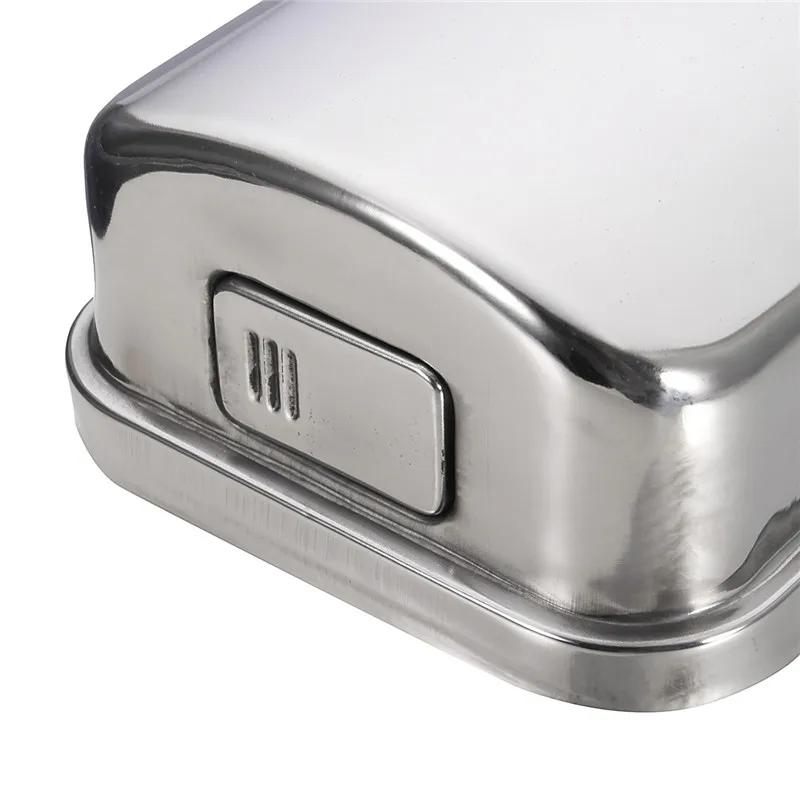 

1pc 500ML Stainless Steel Wall Mounted V Bathroom Kitchen Lotion Pump Liquid Soap Shampoo Soap Dispenser Box