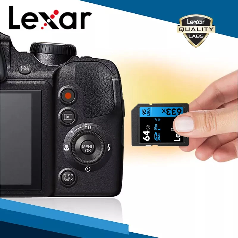 Карта памяти Lexar SD класс 10 100 м/с 633x256 ГБ U3 SDHC 128 V30 64 C10 SDXC | Компьютеры и офис