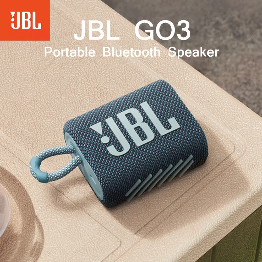 JBL-Altavoz Bluetooth Go 3, reproductor de música portátil con sonido estéreo, resistente...