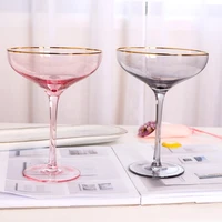 wine glass scandinavian style wide mouth high leg phnom penh cocktail pink gray creative margaret bar ktv bartender beer stein