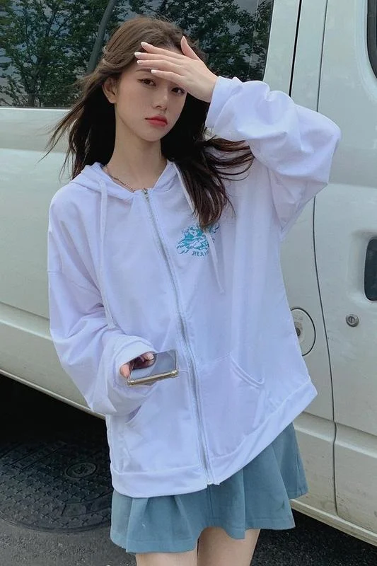 

White Hooded Coat CardiganNuyoah