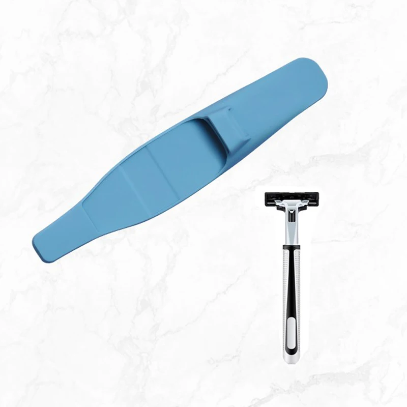 

2Pcs Men's Portable Razor Storage Bag Manual Razor Silicone Protective Cover