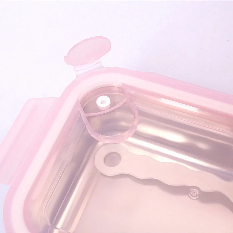 Мультяшный Ланч бокс для микроволновой печи двухслойная миска из нержавеющей стали с отделениями