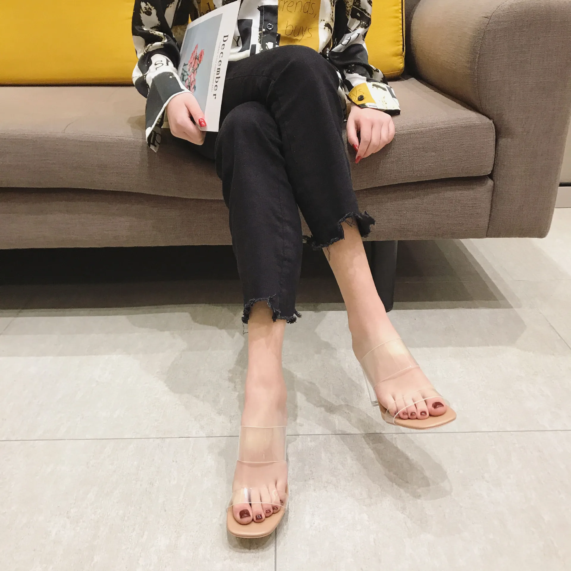 Туфли женские с узкими ремешками сандалии-гладиаторы на высоком каблуке