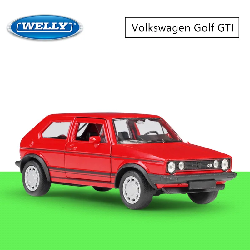 WELLY 1:36 Volkswagen Golf I GTI литой металлический сплав модель игрушечного автомобиля 2 детские игрушки подарок на день рождения рождество