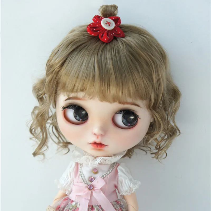 JD375 7-8inch 8-9inch  9-10inch  Short Smart Lady Wave BJD Doll wigs  1/4  1/3  Blythes Synthetic mohair Doll accessories