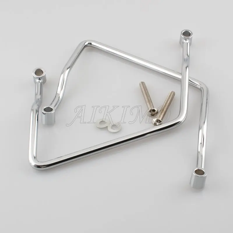 Хромированная сумка для багажа кронштейн крепления на бар 98-11 Yamaha V Star XVS 1100 Dragstar 400