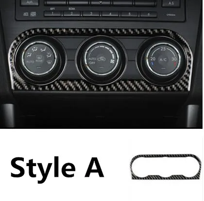 Style A Автомобильный гарнир, крышка, детектор, отделка из углеродного волокна, средний кондиционер, переключатель на выходе, 1 шт., для Subaru XV 2012 2013 - Название цвета: Style A