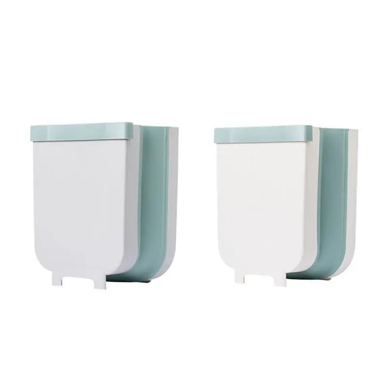 

Wall Mounted Folding Waste Bin Kitchen Cabinet Door Hanging Trash Bin Garbage Car Trash Can Wall Mounted Foldable Cleaning V