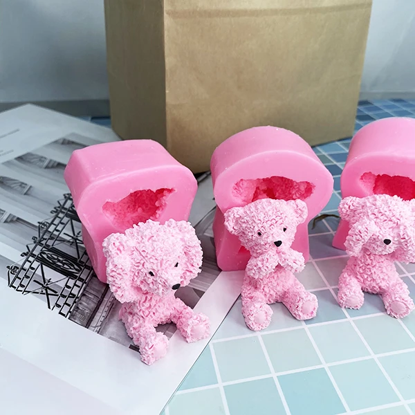 Платье с тремя красивыми медведи силиконовая шоколадная форма для выпечки